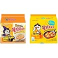 Samyang Hot Chicken Ramen Quattro Cheese Noodles and Buldak Cheese Noodles|140gm (Pack of 10)|(Imported)