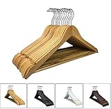 ✅ 20 x Natur Kleiderbügel Holz Holzkleiderbügel hochwertig