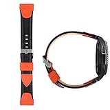 ♣【Perfekt passend und sicher halten】Ersatzarmband für Samsung Gear S3 Classic / Frontier, Gear 2 R380 / Neo R381 / Live R382, Moto 360 2 46mm, Asus ZenWatch 1 WI500Q / 2 Herren 1.63''WI501Q, Pebble Time / Stahl / Classic , LG G Uhr W100 / R W110 / Urbane W150, Huawei Uhr 2 (Classic), und alle 22mm Smart oder traditionelle Uhr. Fit alle Handgelenke kleiner als 8,7 '' (innerhalb von 220 mm), die die Mehrheit der Männer und Frauen abdeckt. Uhr ist nicht im Lieferumfang enthalten.