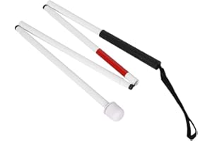 TMISHION Folding stick, for the blind and visually impaired, folding aluminum alloy walking stick with 4 sections of 127 cm for the blind Folding Mobility Cane Blind Cane walking sticks