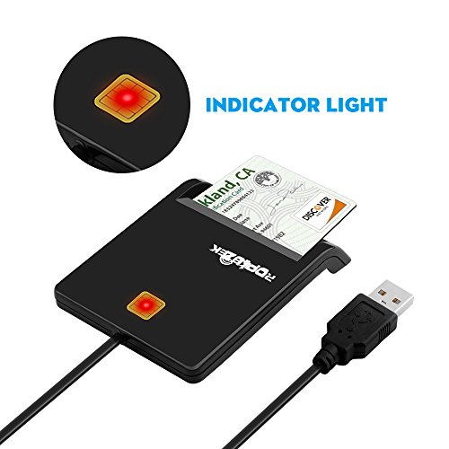 Smart Card Reader, opluz Tax Kartenleser | DOD Military & gemeinsamen Zugang CAC USB Smart Card Reader Kompatibel mit Mac OS und Windows - 4