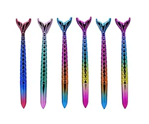 Asera Multicolor Mermaid Gel Pen for Girls Birthday Return Gifts for Kids (Set of 6)