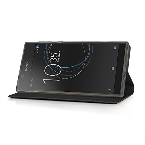 Sony Xperia L1 Hülle, IVSO Hohe Qualität Advanced Shock Absorption Technology Case Folio Tasche Cover für Sony Xperia L1 Smartphone (Schwarz) - 2