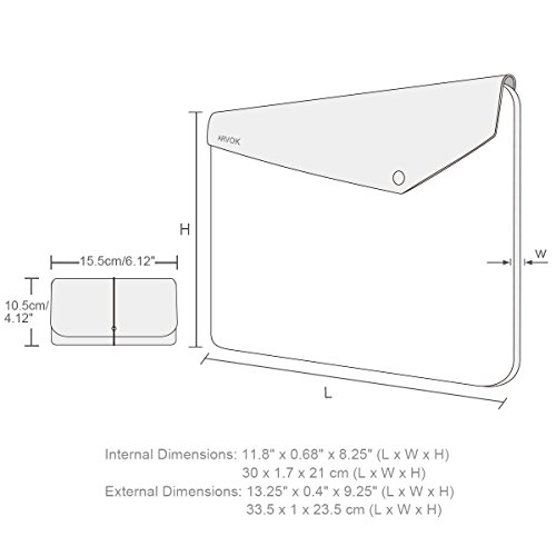 Arvok 11-12 Zoll MacBook Pro Vintage Envelope Dunkelgrau Laptoph  lle Notebooktasche Laptoptasche Filz   Leder Mit Extra Ladeger  t Tasche Schutzh  ll