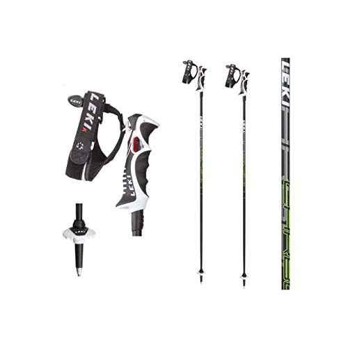 Leki Skistöcke Carbon 14 S - Bastones de esquí Alpino, Color Negro, Talla 115 - Leki