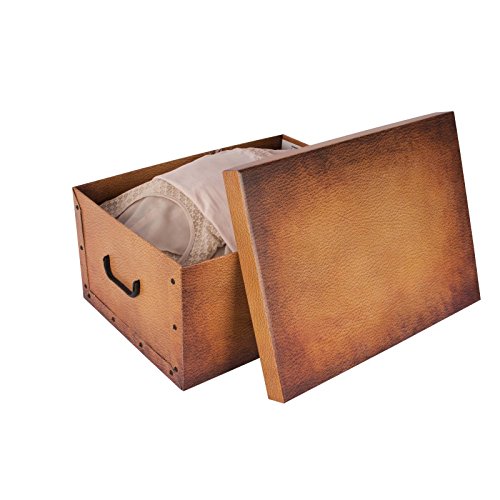 Set aus 3 Stück XXL Deko Kartons in tollen Leder Dekoren – Tolle Motive, passen in jeden Haushalt! Edel und hochwertig! Mit Griffen zum Tragen und XXL Volumen! - 5