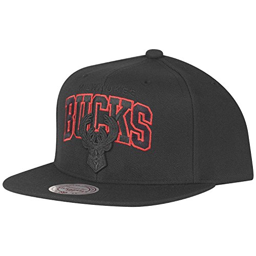 Preisvergleich Produktbild Mitchell & Ness Snapback Cap - RED Milwaukee Bucks schwarz