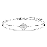 Swarovski Ginger Armreif, weiss, rhodiniert