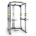Produktbild CAPITAL SPORTS Tremendour Power Rack • Power Cage • Kraftstation • mit Latzugturm • 2 x Safety Spotter: 20-stufig • 4 x J-Hooks • Multigripp-Klimmzugstange • aufsteckbare Dipstangen • Stahl-Kantrohrrahmen • silber