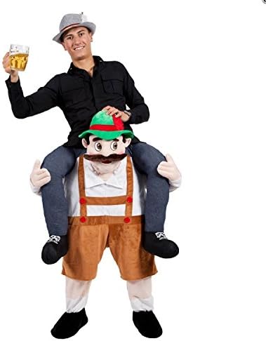 Haafee Oktoberfest Christmas Piggyback Ride Me Stuffed Carry On Adult Fancy Dress Costume (Bavarian Man)