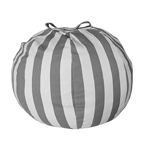 Preisvergleich Produktbild Kreative Stofftier Plüschtiere 80CM Speicher Sitzsack Kinder Spielzeug Wasserdichte Aufbewahrungstasche Streifen Organizer - Grau 80cm