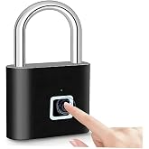 MOBEE Akıllı Parmak İzi Kilit Şarjlı Asma Kilit IP65 Su Ge&ccedil;irmez Anahtarsız G&uuml;venlik Kilidi MKMP-0057