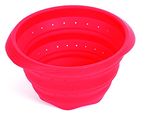 Pavonidea PLIE18RSAF Faltbares Sieb, Silikon, 180 x 115 mm, Rot