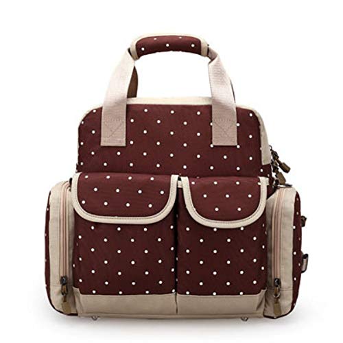Preisvergleich Produktbild mdsqwl Multifunktionales Mütter- und Kinderpaket Mamabeutel schwangere Frauen Baby heraus Schulterbeutel weibliche Schulter geschlungene Muttertasche Multi-Tasche Rucksack Kapazität 20-35L Nylon,braun