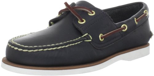 Timber klassische Zwei-Augen-Boots-Schuh, Navy, 10