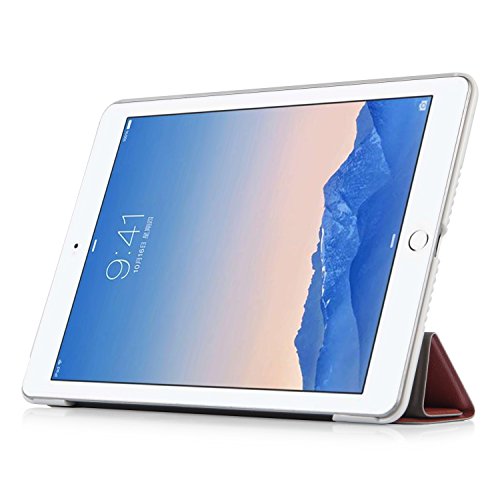 iHarbort® iPad Air Hülle – Premium PU Leder Tasche Hülle Etui Schutzhülle Ständer Smart Cover für iPad Air , mit Schlaf / Wach-up-Funktion,Roségold - 2