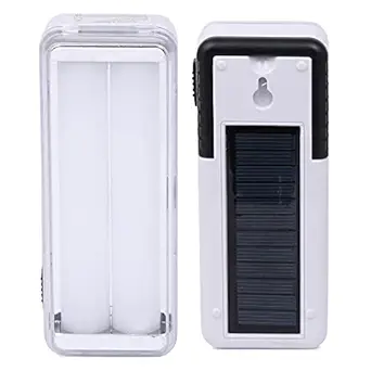 Finate Plastic Two Tube Solar Charging Emergency LED Light Multicolor