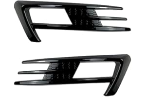 Beby pour Golf 7 MK7 2014 2015 2016 2017 Le Pare-Choc LumièRe de Brume Grilles Feu de Brouillard Garniture de Couverture de Sourcil Motif en Noir Brillant