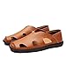 Produktbild Xing Lin Leder Andalen Sommer Leder Sandalen Schuhe Schuhe Für Männer Männer Faule Menschen Fahren Jugend Weichen, Schuhe Tide Ist Atmungsaktiv Männer Schuhe, 43,170 Rot Braun Ausgesetzt