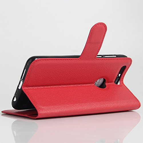 UMIDIGI London 5.0 Hülle, IVSO Hohe Qualität Advanced Shock Absorption Technology Case Folio Tasche Cover für UMIDIGI London 5.0 Smartphone (für UMIDIGI London, Rot) - 5