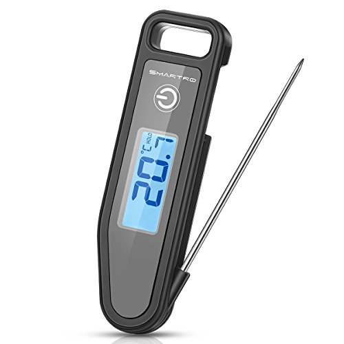 Smartro Instant Read Digital Kochen Thermometer Edelstahl Küchenthermometer für Speisen Fleish Grillen BBQ (classic)