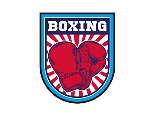 1 x Aufkleber Boxing Logo Emblem US Boxen Champion Champ Handschuhe Punch Club