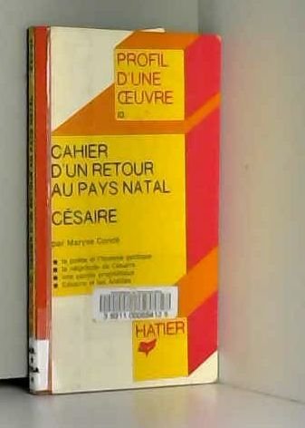 couverture de : CAHIER D'UN RETOUR AU PAYS de CESAIRE