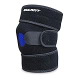 ONT Genouillère Ajustable Genouillère Manchons de Compression Stabilisateurs à Rotule Ouverte Genouillères Adulte pour Extérieur Escalade Fitness Basketball Sport (Noir/Gauche)