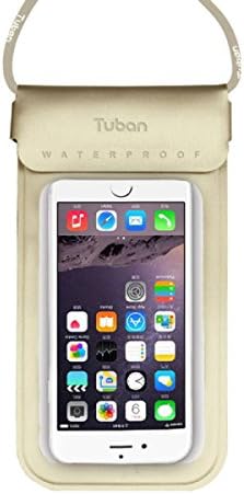 NQFL GWDZX Dry Bag Waterproof Phone Case IPhone Universal Touch Screen Swimming Fishing Rafting Unisex,Gold-26.8*10.8cm
