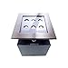 Produktbild LED Bodeneinbauleuchte SQUARE I Außenstrahler quadratisch, asymmetrisch, 220-240V AC/50-60Hz, 6W, Edelstahl, 45°/35°, IP67, 6000 EEK: A