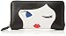 Produktbild Lulu Guinness Damen Lulu Doll Face Geldbörse, Schwarz (Blk/Chalk), 2 x 11 x 19 cm