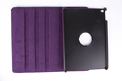 LILA iPad AIR 2 ( 6 ) 360 Grad rotierende Ledertasche Smart Case Hülle für das neue Apple iPad AIR 2 ( 6 ) mit Retina Display voll kompatibel mit der Sleep-Funktion + Displayschutzfolie + kapazitiver Stift - 7