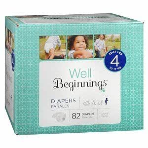 well beginnings diapers size 4