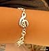 Price comparison product image Music Themed Alloy Treble Clef Design Bracelet - Small Size - 18cm long - Children Size