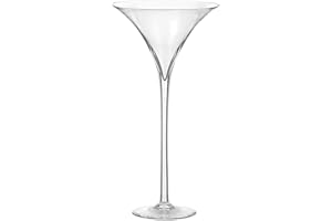 takestop® Bicchiere Vetro 40 Cm Coppa Martini Ampolla Centrotavola Decorazione
