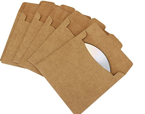 Preisvergleich Produktbild 25x Milopon Kraftpapier CD Papierhüllen Umschlag DVD Umschlag 5”