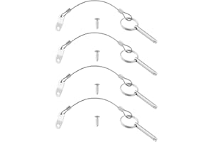 ASUDARO Pasador de liberación rápida superior, pasador de liberación de plataforma de 6,3 mm Pasador de liberación rápida de acero inoxidable 316 con cordón para herrajes náuticos para bimini de barco