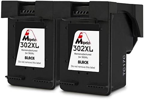 Mipelo Remanufactured HP 302XL 302 Ink Cartridges Replacement, 2 Black for HP DeskJet 3630 2130 1110, HP Envy 4520 4527 4524, HP OfficeJet 3830 4650 3831 Printer