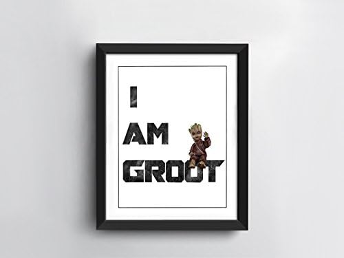 I AM GROOT Guardians of the Galaxy Art Print | A4 | Hand Drawn Illustration