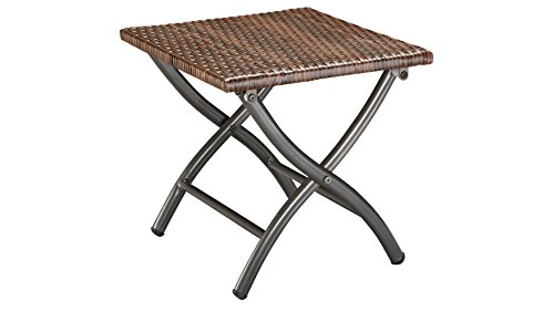 Preisvergleich Produktbild baumarkt direkt Hocker Capri, Polyratten, braun