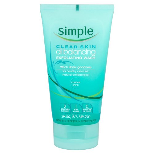 Simple Clear Skin Oil Balancing Exfoliating Wash 150 ml