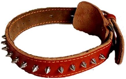 FourlegMate Handmade Pure Leather Wild Punk Spiked Dog Collar