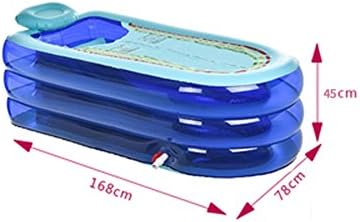 JYXJJKK Steam bath,Inflatable bathtub Bathtub Folding bath-Blue