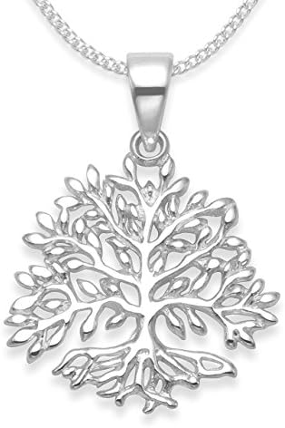 Heather Needham Sterling Silver Tree of Life Necklace on 18 inch (45cm) Silver chain - SIZE: 19mm x 19mm (26mm including pendant top). GIFT BOXED 4994/18