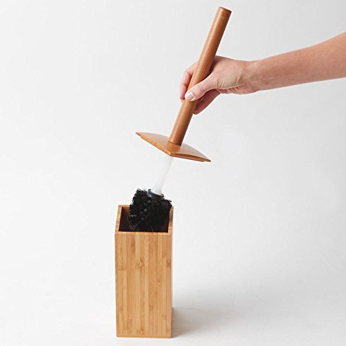 InterDesign 85942EU Formbu Viereckige WC-Bürste, Bambus - 5