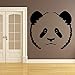 Produktbild SLQUIET Zarte Panda Vinyl Decals Wandaufkleber Wohnzimmer Kinderzimmer Vinyl Wall Decals Silber 43x47cm