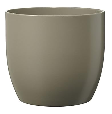 Soendgen Keramik Cache-Pot Basel Fashion, Argile, Gris Clair, 21 x 21 x 20 cm