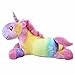 Produktbild Colorfulworld Flannel Unicorn Plush Toy Plüschfigur Plüschtier Kuscheltier Stofftier Stuffed Toy Soft Pillow (Regenbogen, 60 cm (24in))