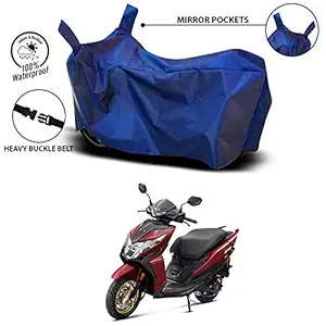 COLLECTIONS Waterproof Bike Cover for Honda Dio BS6 BS6 UV Ray Protection - Dustproof - Premium Fabric (Blue)