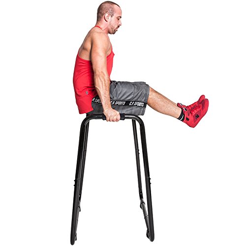C.P. Sports Dip Station mit Schlaufen – Dipper Station – Dip Ständer, Schlingentrainer, Dip Barren, Dipständer, Dipstange - 4